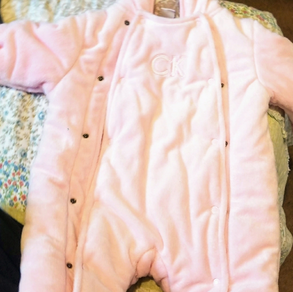 Baby girl hooded Pram/snowsuit